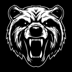 Bear Head Illustration