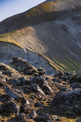 The volcanic landscape at Landmannalaugar, the highlands in Iceland.