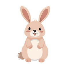 Obraz premium Adorable bunny illustration perfect for children's books! Its cute design will capture hearts Ideal for kids' storybooks and educational materials