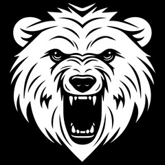 Bear Head Illustration