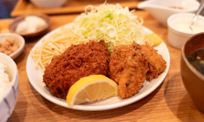 美味しそうなコロッケとフライ