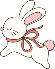 A happy, bouncing rabbit, symbolizing joy and energy.