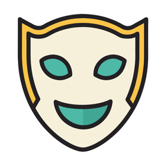 Fototapeta premium Simple smile mask vector illustration 