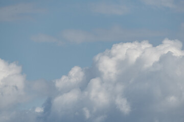 発達した雲をクローズアップして撮影