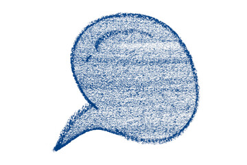 Separate blue speech bubbles on transparent background.