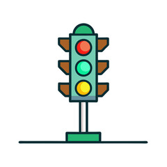 Traffic light vector illustration
