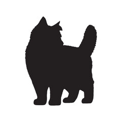 Cat Silhouette - Adorable Cat Face Outline for Branding - Cat Vector - Cat Illustration - Minimalist Cat Silhouette - Cat Vector - Cat Digital Art
