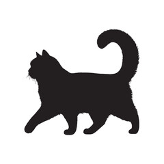 Cat Silhouette - Cat Sitting on Window Illustration - Cat Vector - Cat Illustration - Minimalist Cat Silhouette - Cat Vector - Cat Digital Art
