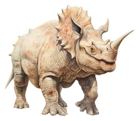 Fototapeta premium PNG Triceratop dinosour full body dinosaur wildlife animal.