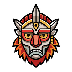 Tribal warrior mask vector illustration
