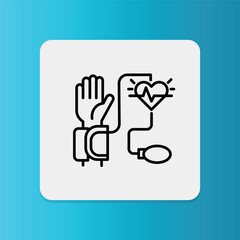 Obraz premium High Blood Pressure icon. Editable stroke. Vector illustration 
