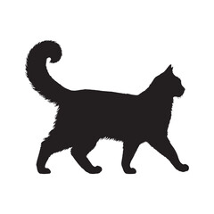 Cat Silhouette - Sitting Kitty in Classic Pose - Cat Vector - Cat Illustration - Minimalist Cat Silhouette - Cat Vector - Cat Digital Art
