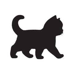 Cat Silhouette - Modern Black Cat Shape for Digital Art - Cat Vector - Cat Illustration - Minimalist Cat Silhouette - Cat Vector - Cat Digital Art
