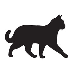 Cat Silhouette - Funny Cat Pose in Abstract Form - Cat Vector - Cat Illustration - Minimalist Cat Silhouette - Cat Vector - Cat Digital Art
