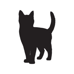 Cat Silhouette - Artistic Cat Shadow for Printables - Cat Vector - Cat Illustration - Minimalist Cat Silhouette - Cat Vector - Cat Digital Art
