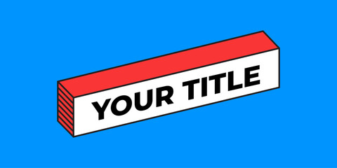 Title text box design creative