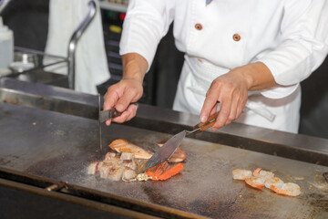 Grilling shrimp
