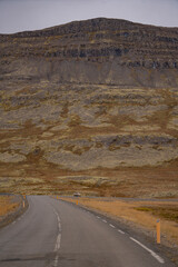 The autumn landscape in Westfjords of Iceland.