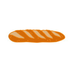 Classic French Baguette - Vector Illustration