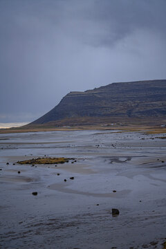 The autumn landscape in Westfjords of Iceland.