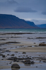 The autumn landscape in Westfjords of Iceland.