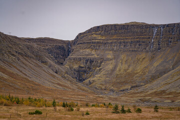 Obraz premium The autumn landscape in Westfjords of Iceland.