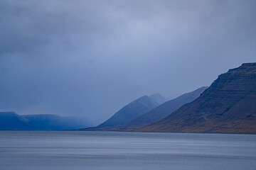 Fototapeta premium The autumn landscape in Westfjords of Iceland.
