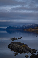 The autumn landscape in Westfjords of Iceland.