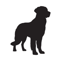 Dog Silhouette - Refined Dog Silhouette for Advertising - Dog Vector - Dog Illustration - Minimalist Dog Silhouette - Dog Vector - Dog Icon
