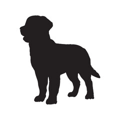 Dog Silhouette - Loyal Companion Icon for Artwork - Dog Vector - Dog Illustration - Minimalist Dog Silhouette - Dog Vector - Dog Icon

