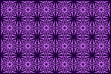 Ornamental Floral Geometry for Wallpaper Design, Abstract Colorful Textile Pattern with Ethnic Vibes