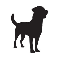 Dog Silhouette - Isolated Dog Design for Graphic Use - Dog Vector - Dog Illustration - Minimalist Dog Silhouette - Dog Vector - Dog Icon
