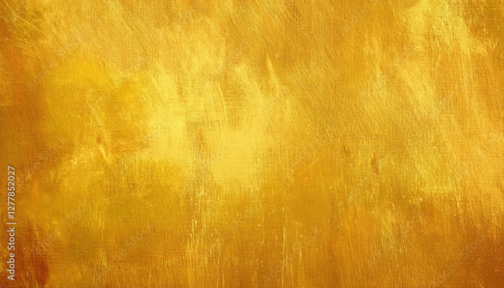 Poster golden textured abstract background with rough brushstrokes on canvas, shimmering metallic surface for luxury design and branding

