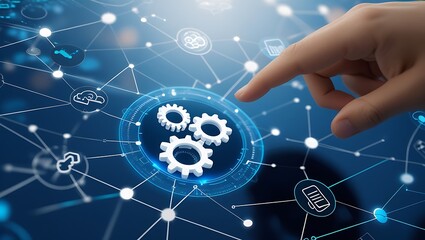 Robotic Process Automation (RPA) – Automating Business Workflows and Data Transfer, automation technology, business automation, RPA technology, digital transformation, process automation, AI automat

