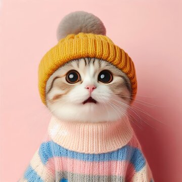 Potrait of cap wearing sweater and snowcap