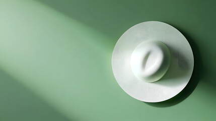 Green background top view with copy space 