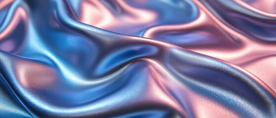 Obraz premium Iridescent silk fabric with flowing textures