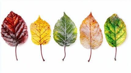 The Color Changes of Frost Stained Autumn Leaves