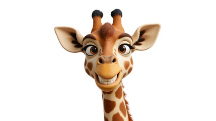 Obraz premium Cartoon giraffe smile