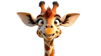 Cartoon giraffe smile