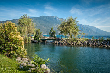 Naklejka premium Beautiful landscape of Lake Garda, Italy.