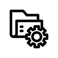 file management line icon. Clean and minimalist vector icon for websites, mobile apps, presentations, and logos. Fully scalable and customizable for any project.