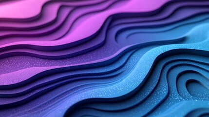 Abstract 3D layered topographic background, gradient flowing design, for website, banner, or design project