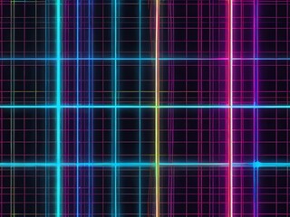 Neon Grid: A Vibrant Symphony of Light and Color