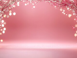 A warm and cozy background with a dreamy, out-of-focus arch of light points at the top, creating a soft and ethereal atmosphere, ideal for romantic, abstract, and inspirational themes.