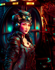 Fototapeta premium Steampunk woman Concept 