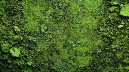 A green background with a green substance on it