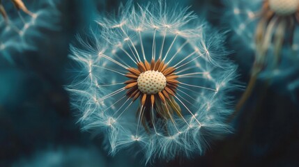 dandelion seed head close up