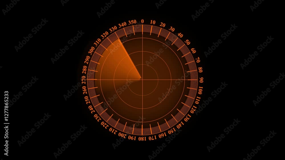 Poster digital radar screen infographic hud animation coral color . radar targets and futuristic user inter
