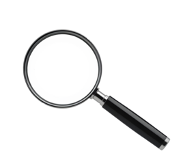 ia generated. magnifying glass isolated on white background